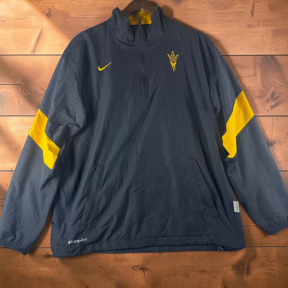 Nike Storm-FIT Arizona State Sun Devils Quarter Zip Windbreaker Mens Medium